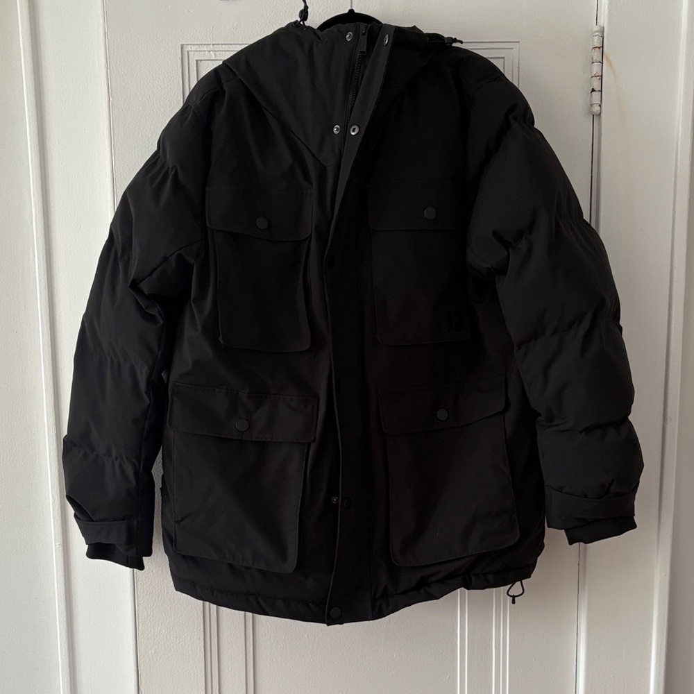 Frank & Oak Men's Classic Black Puffer Coat NWT size L